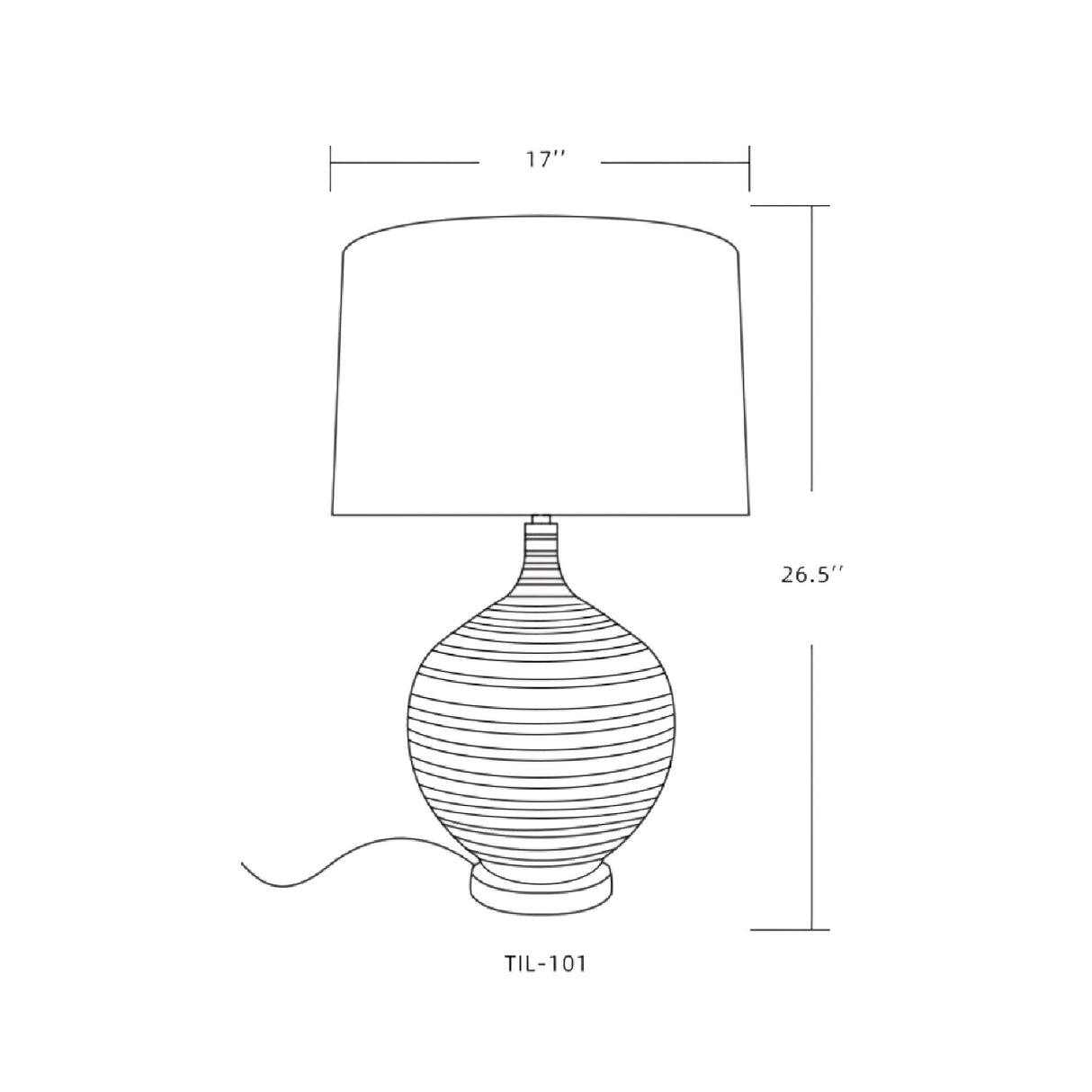 Navy Stripes Ceramic Table Lamp | Oroa.com