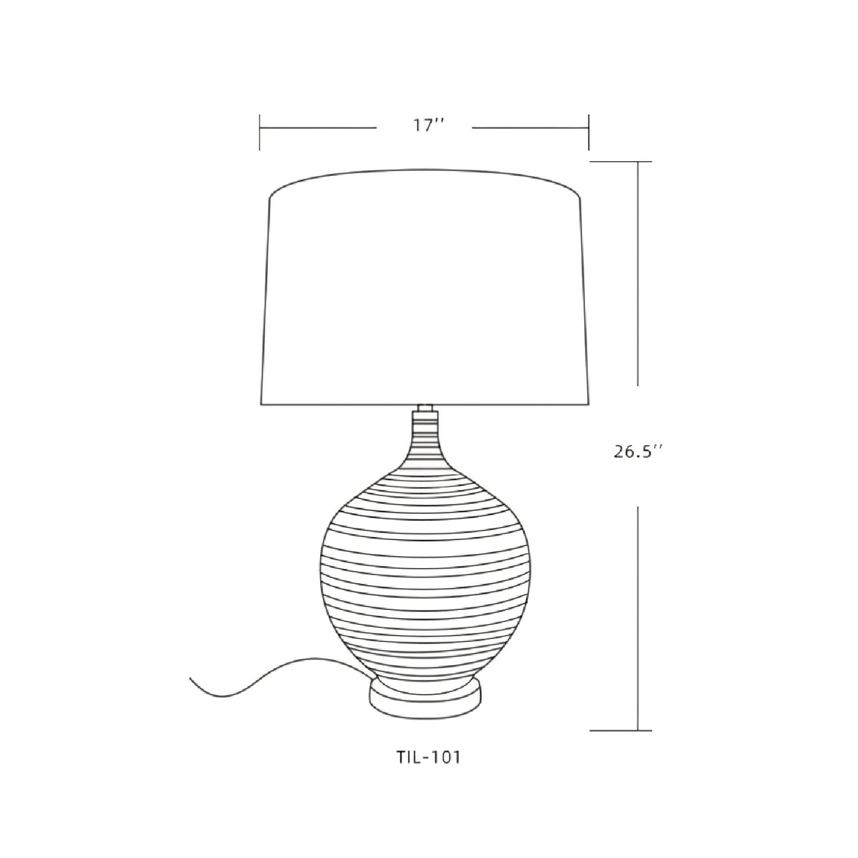Modern European furniture - Navy Stripes Ceramic Table Lamp - www.oroa.com