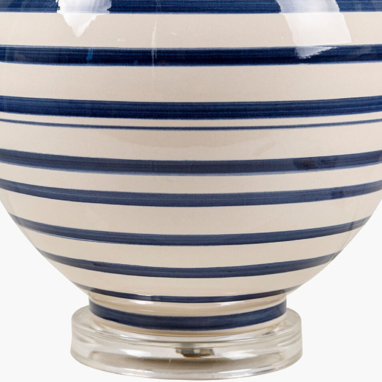Modern European furniture - Navy Stripes Ceramic Table Lamp - www.oroa.com
