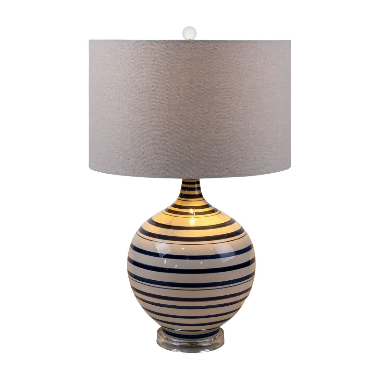Modern European furniture - Navy Stripes Ceramic Table Lamp - www.oroa.com