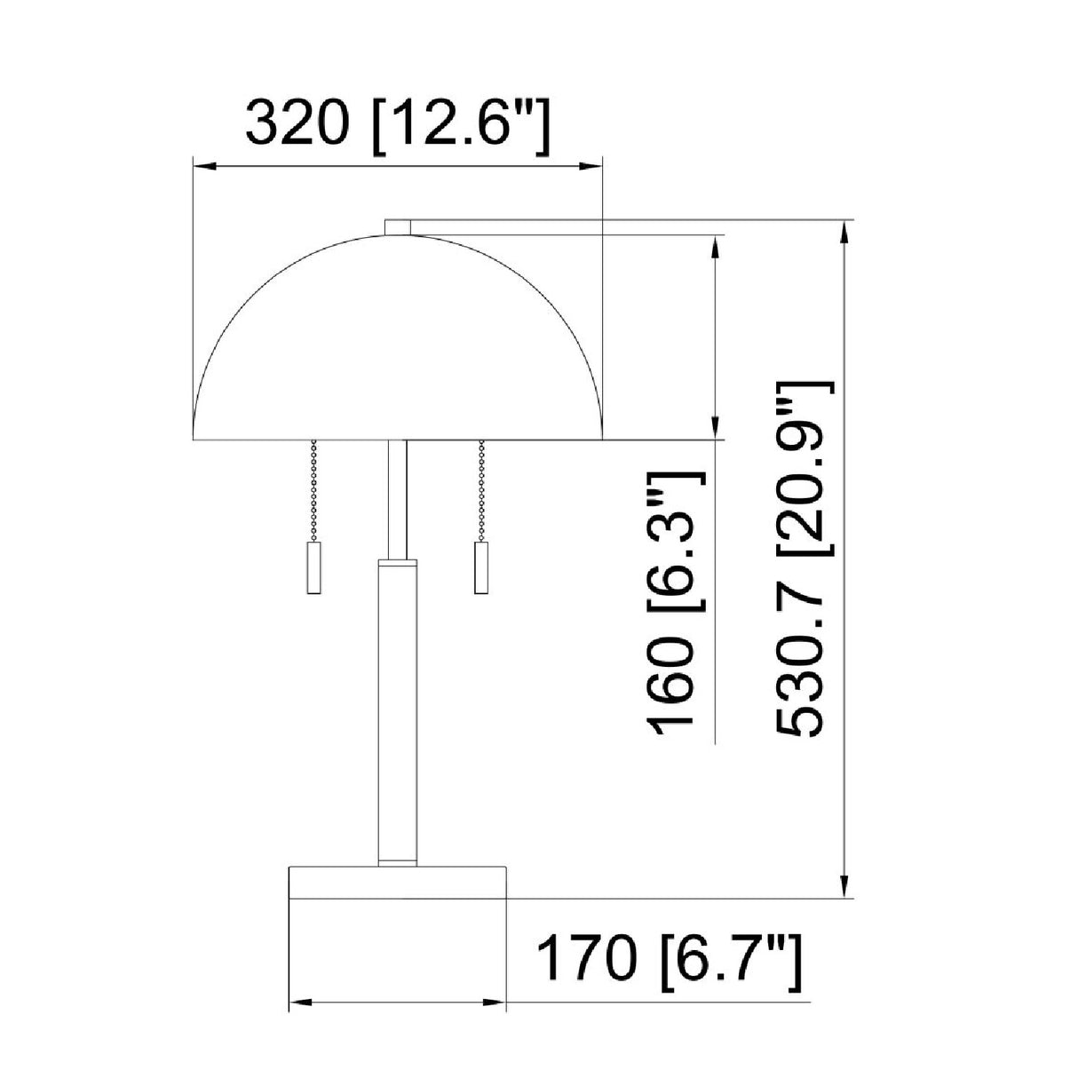 Modern European furniture - Black Metal Dome Table Lamp - www.oroa.com