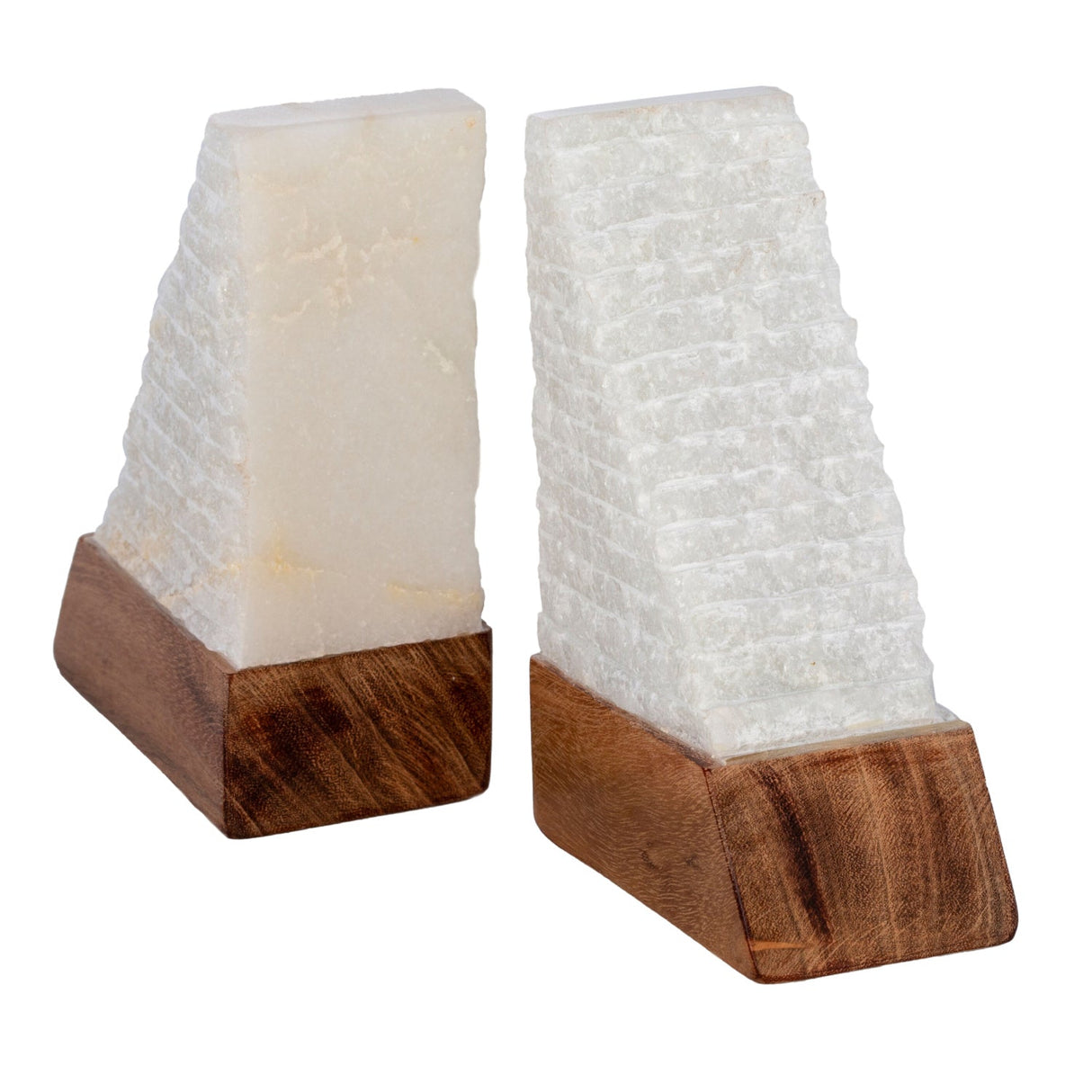 Modern European furniture - White Stone Triangular Bookend Set (2) - www.oroa.com