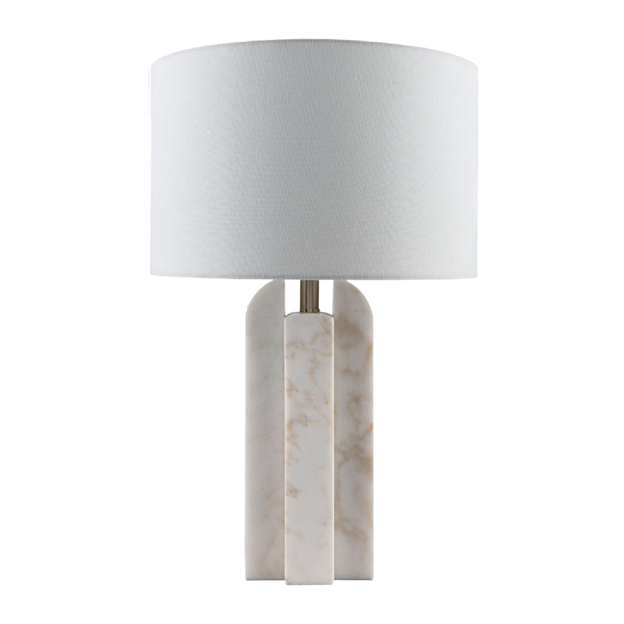 Modern European furniture - White Marble Linen Table Lamp S - www.oroa.com