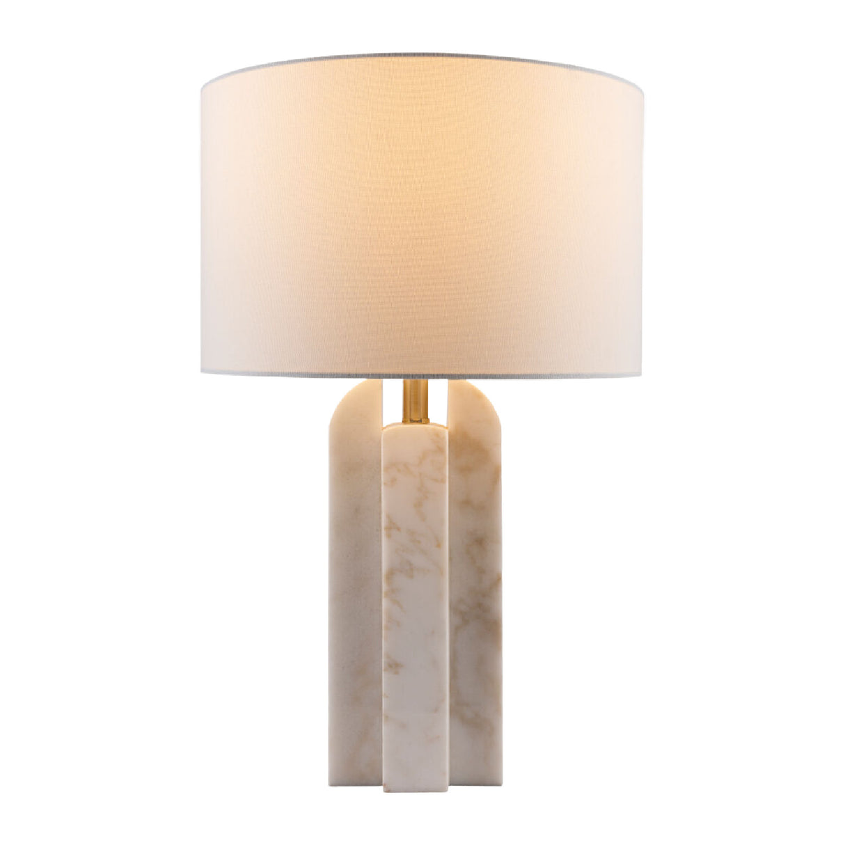 Modern European furniture - White Marble Linen Table Lamp S - www.oroa.com