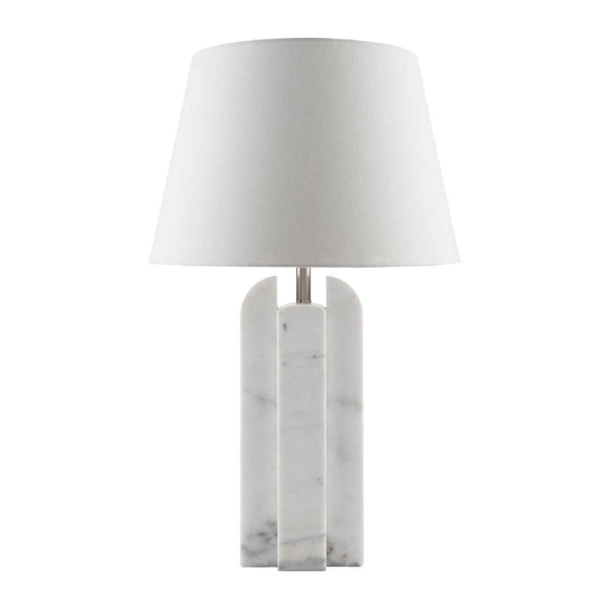Modern European furniture - White Marble Linen Table Lamp L - www.oroa.com