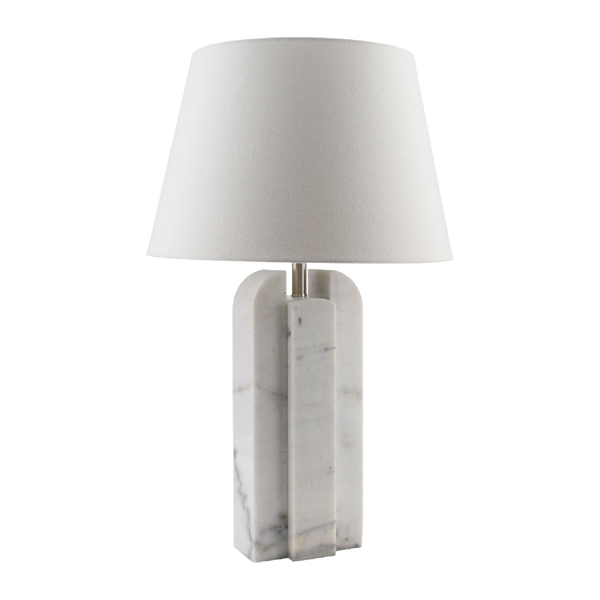 Modern European furniture - White Marble Linen Table Lamp L - www.oroa.com
