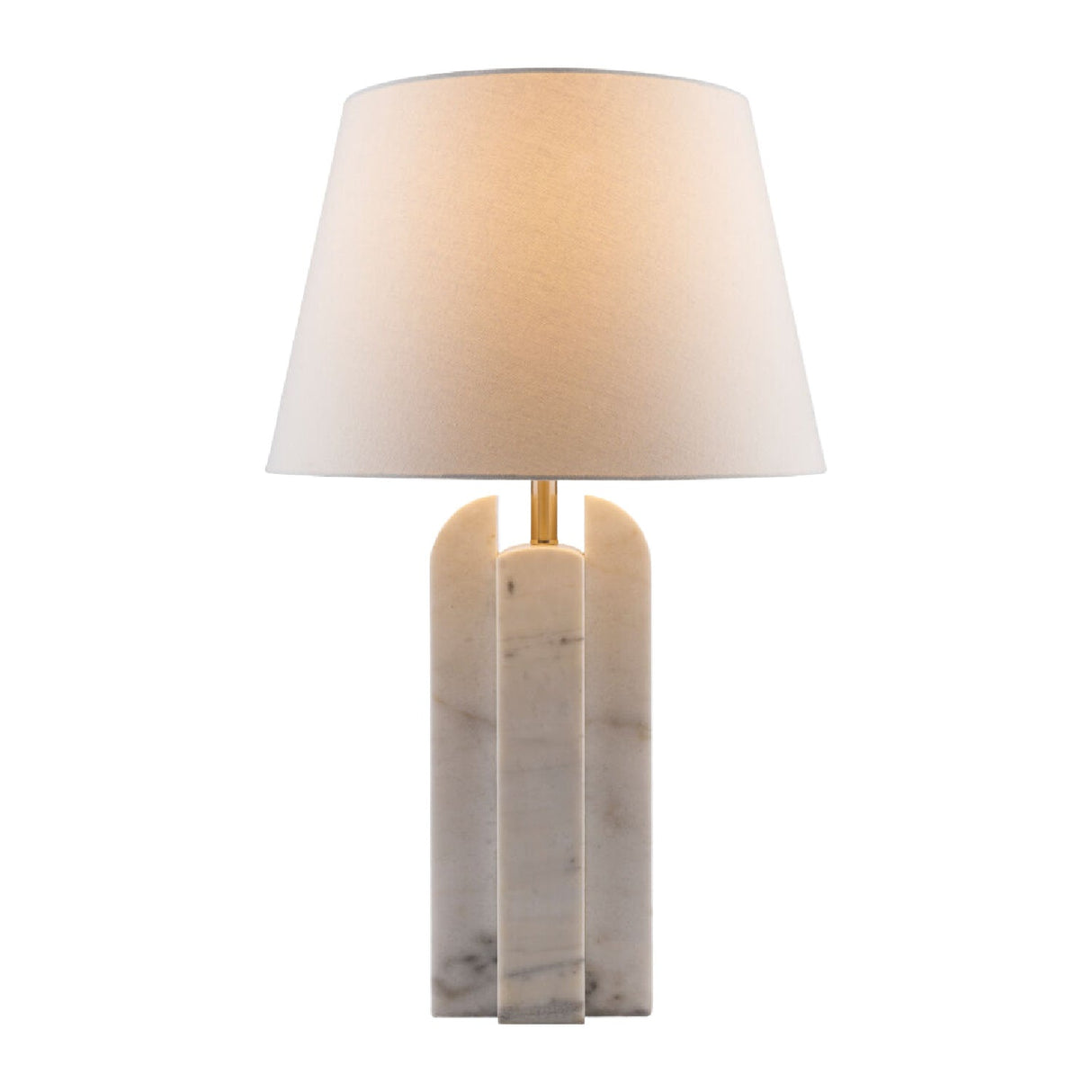 Modern European furniture - White Marble Linen Table Lamp L - www.oroa.com