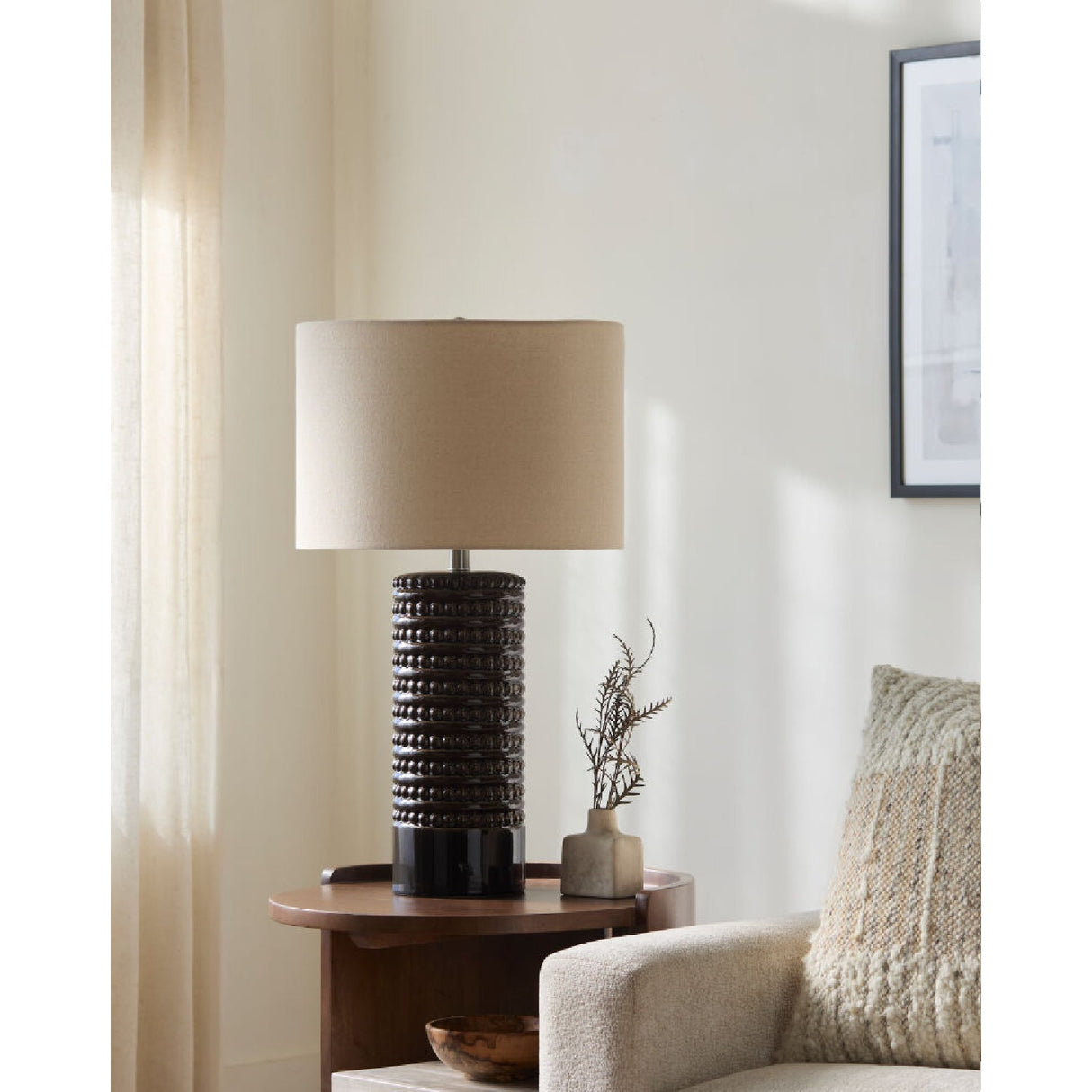 Modern European furniture - Glazed Ceramic Accent Table Lamp - www.oroa.com