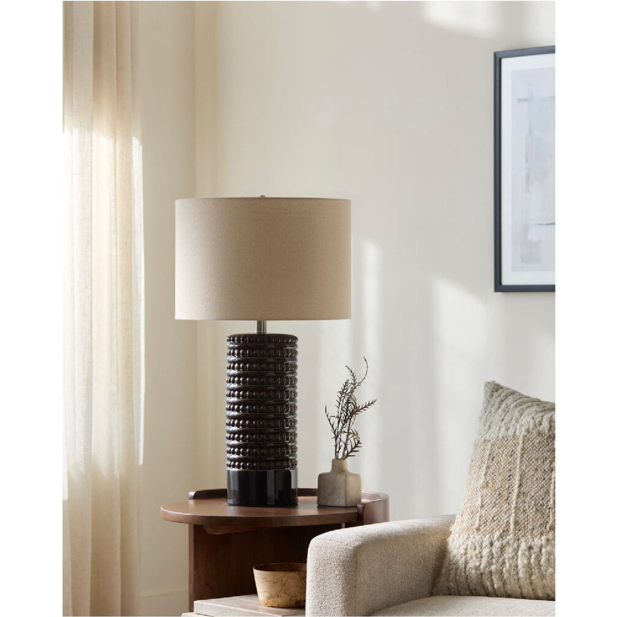 Modern European furniture - Glazed Ceramic Accent Table Lamp - www.oroa.com