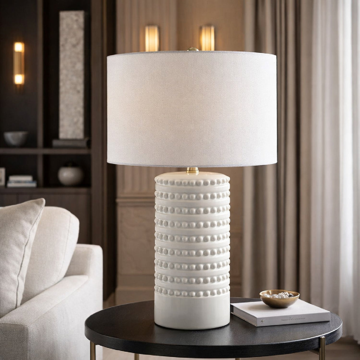 Modern European furniture - Glazed Ceramic Accent Table Lamp - www.oroa.com