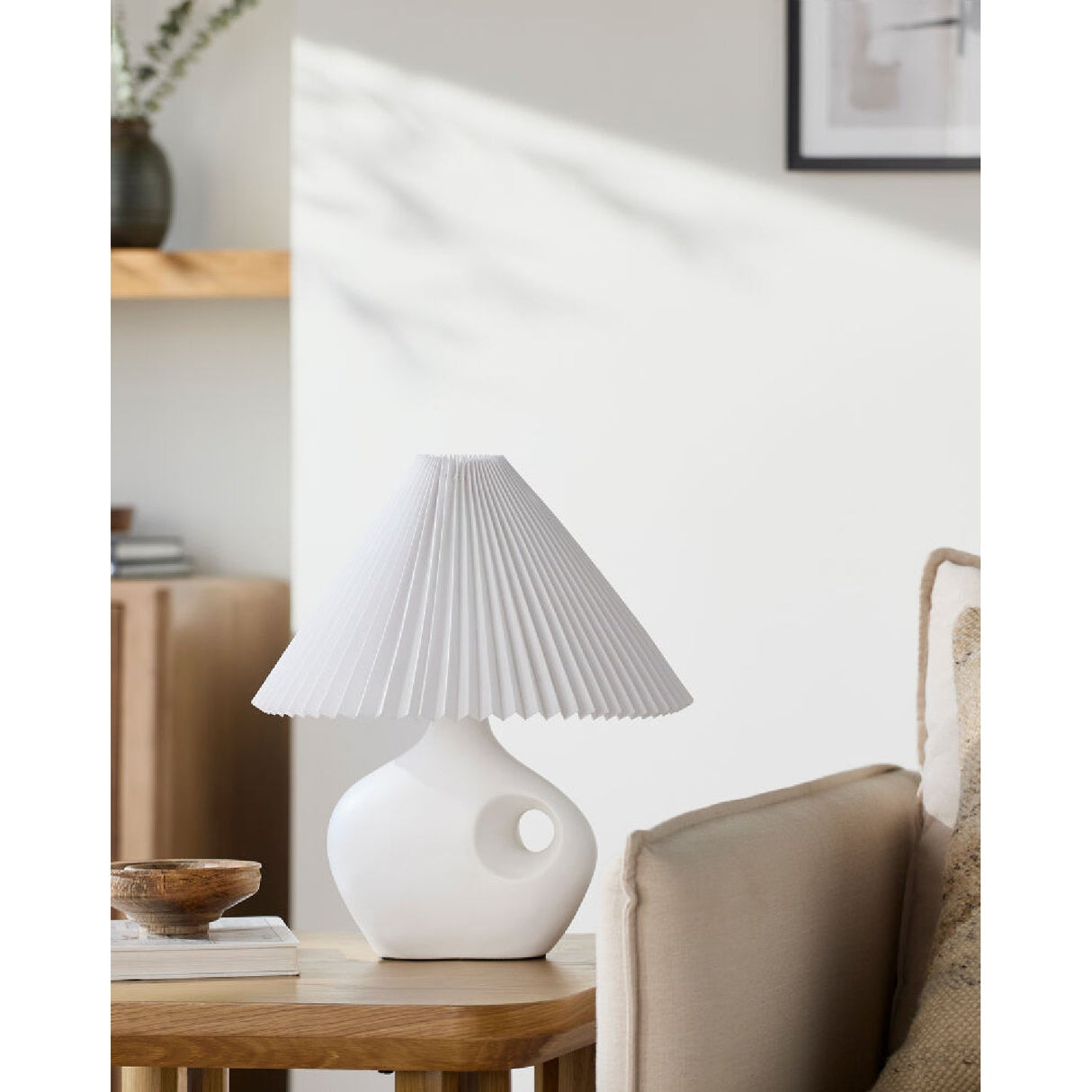 Modern European furniture - Pleated Linen Accent Table Lamp - www.oroa.com