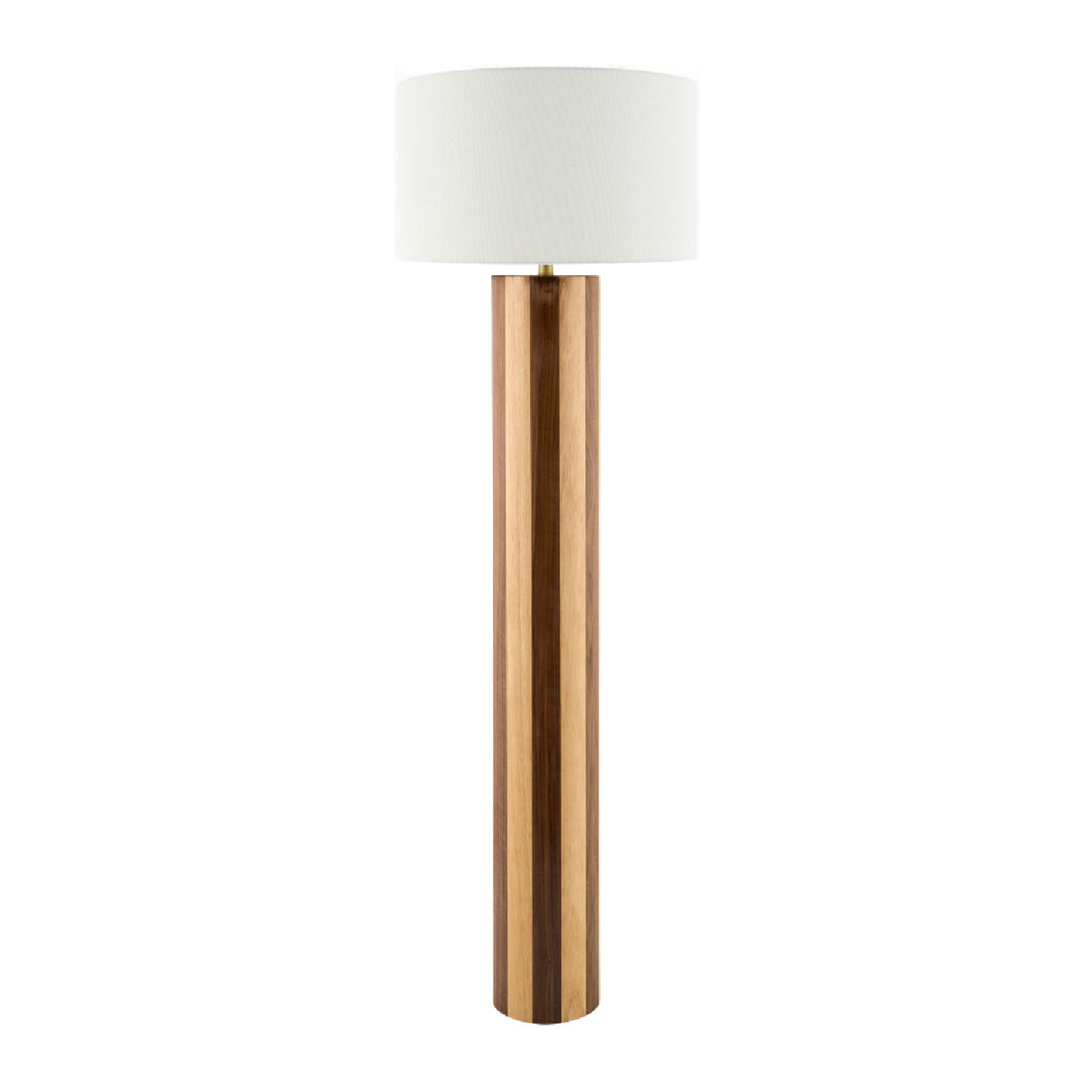 Brown Stripes Wooden Floor Lamp | Oroa.com