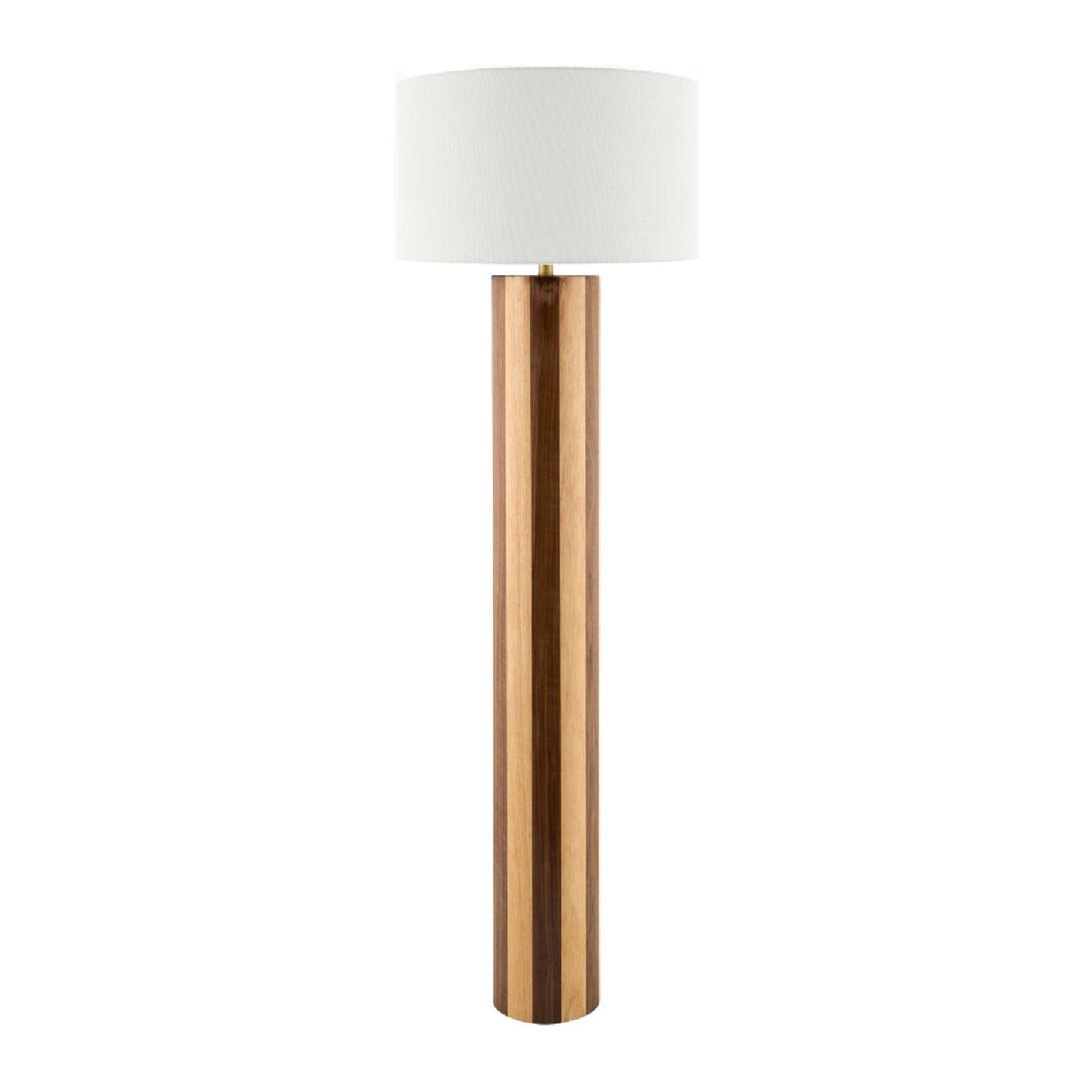 Modern European furniture - Brown Stripes Wooden Floor Lamp - www.oroa.com