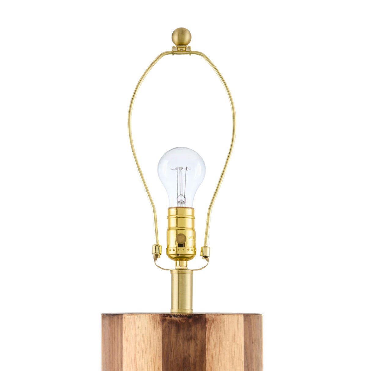 Brown Stripes Wooden Floor Lamp | Oroa.com