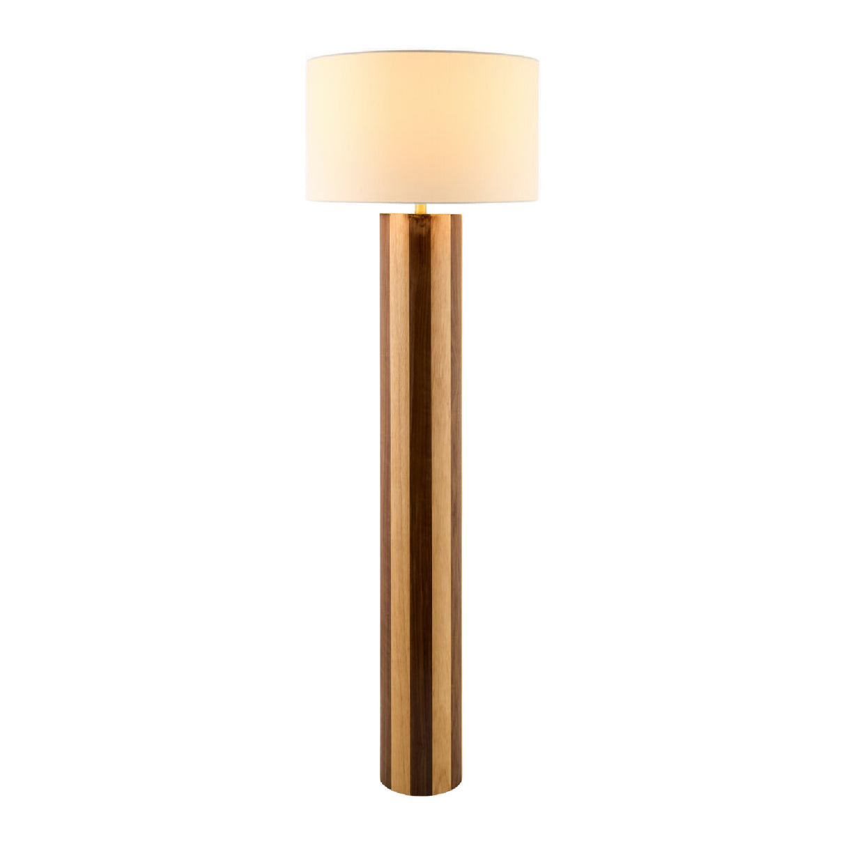 Brown Stripes Wooden Floor Lamp | Oroa.com