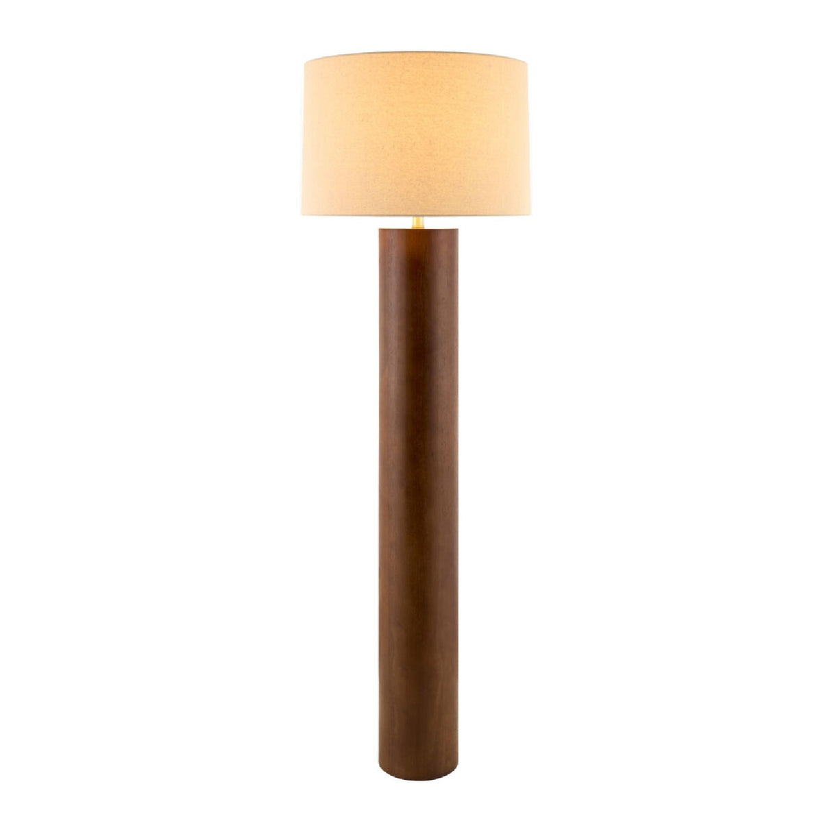 Modern European furniture - Cylindrical Rubberwood Accent Floor Lamp - www.oroa.com