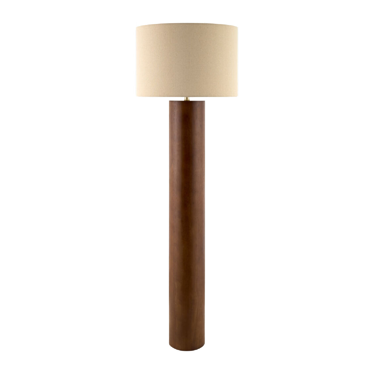 Cylindrical Rubberwood Accent Floor Lamp | Oroa.com