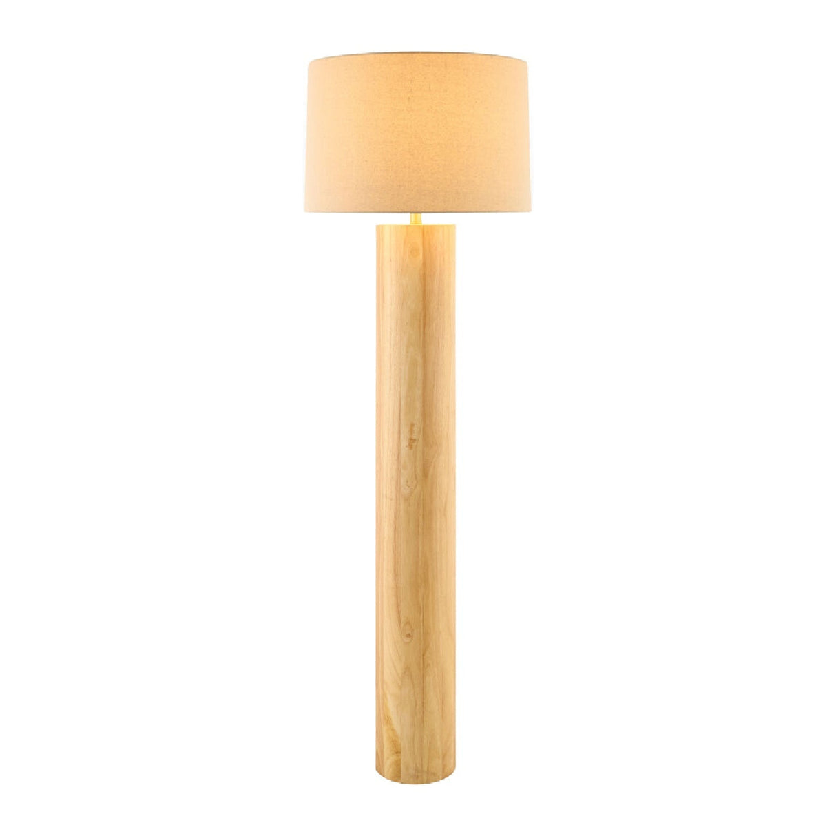 Modern European furniture - Cylindrical Rubberwood Accent Floor Lamp - www.oroa.com