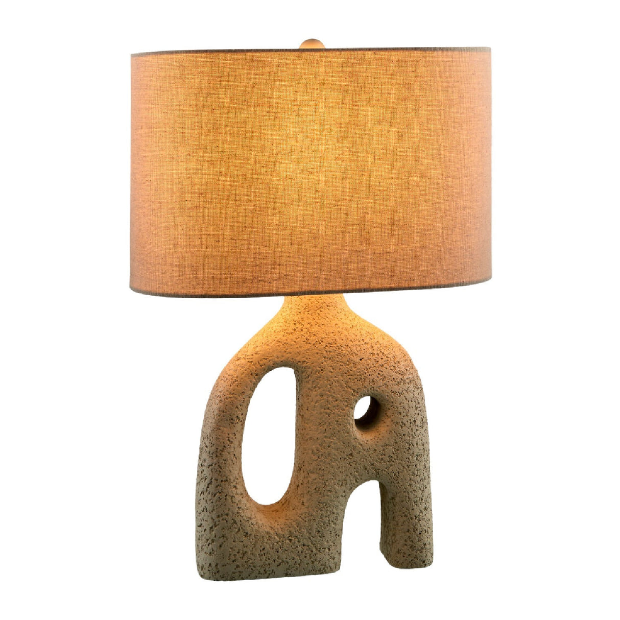 Modern European furniture - Abstract Carved Base Table Lamp - www.oroa.com