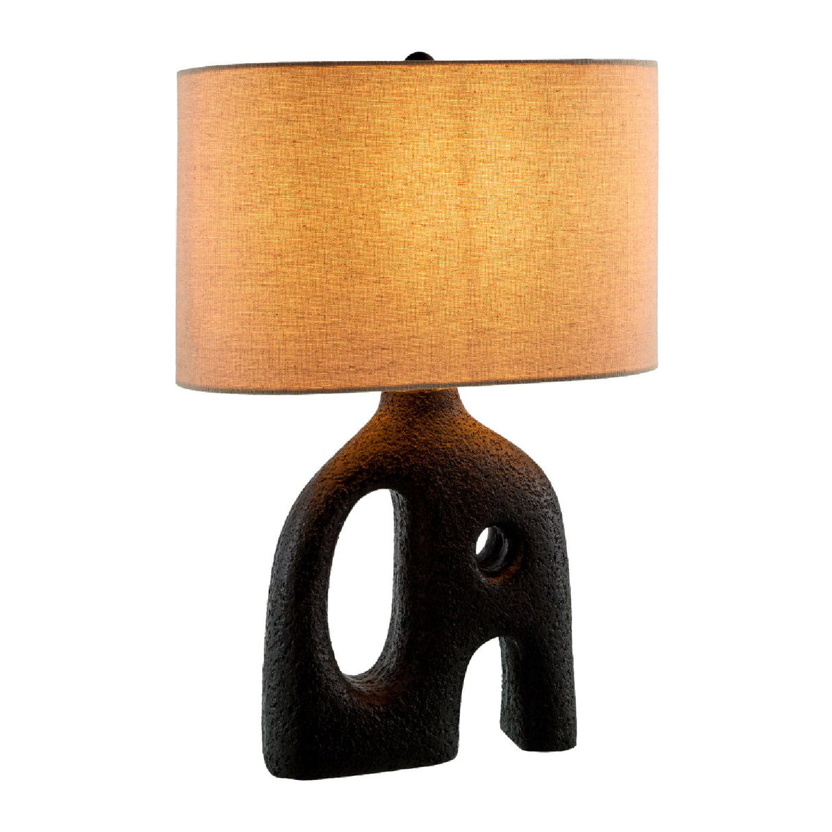 Modern European furniture - Abstract Carved Base Table Lamp - www.oroa.com