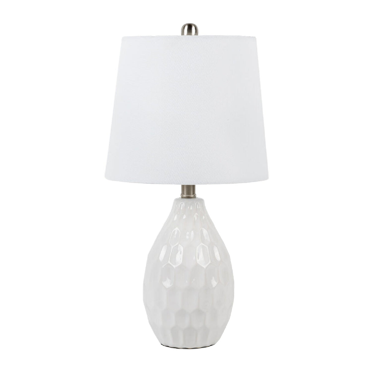 Modern European furniture - White Ceramic Linen Table Lamp - www.oroa.com