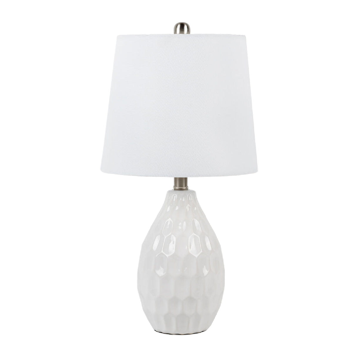 Modern European furniture - White Ceramic Linen Table Lamp - www.oroa.com