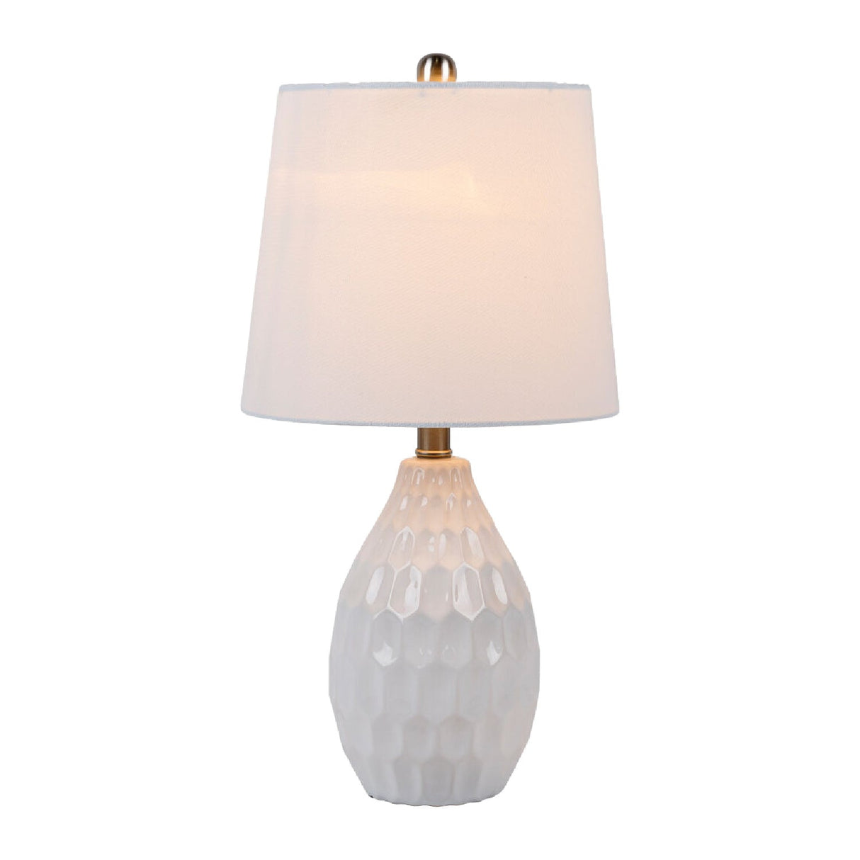 Modern European furniture - White Ceramic Linen Table Lamp - www.oroa.com