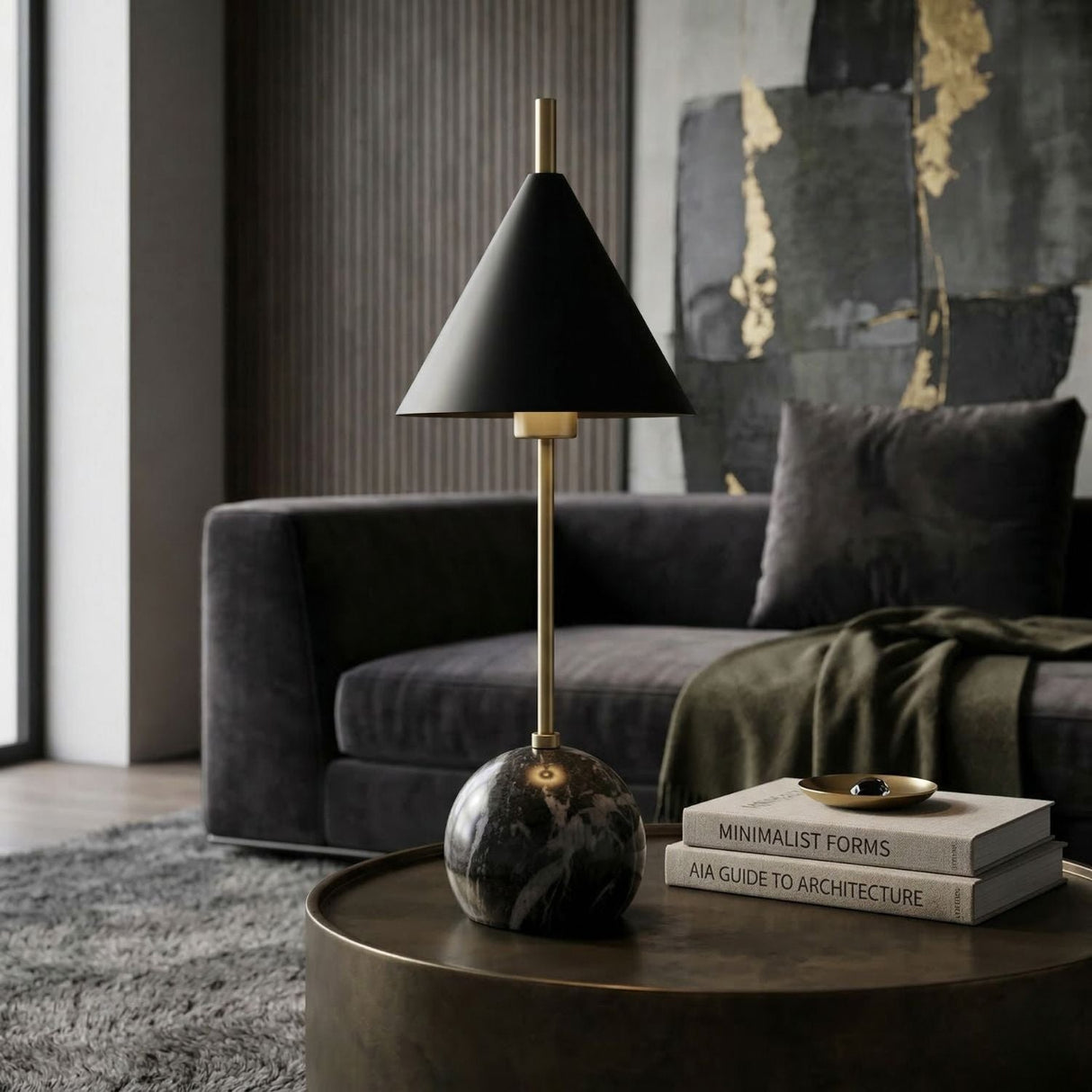 Modern European furniture - Metal Shade Accent Table Lamp - www.oroa.com
