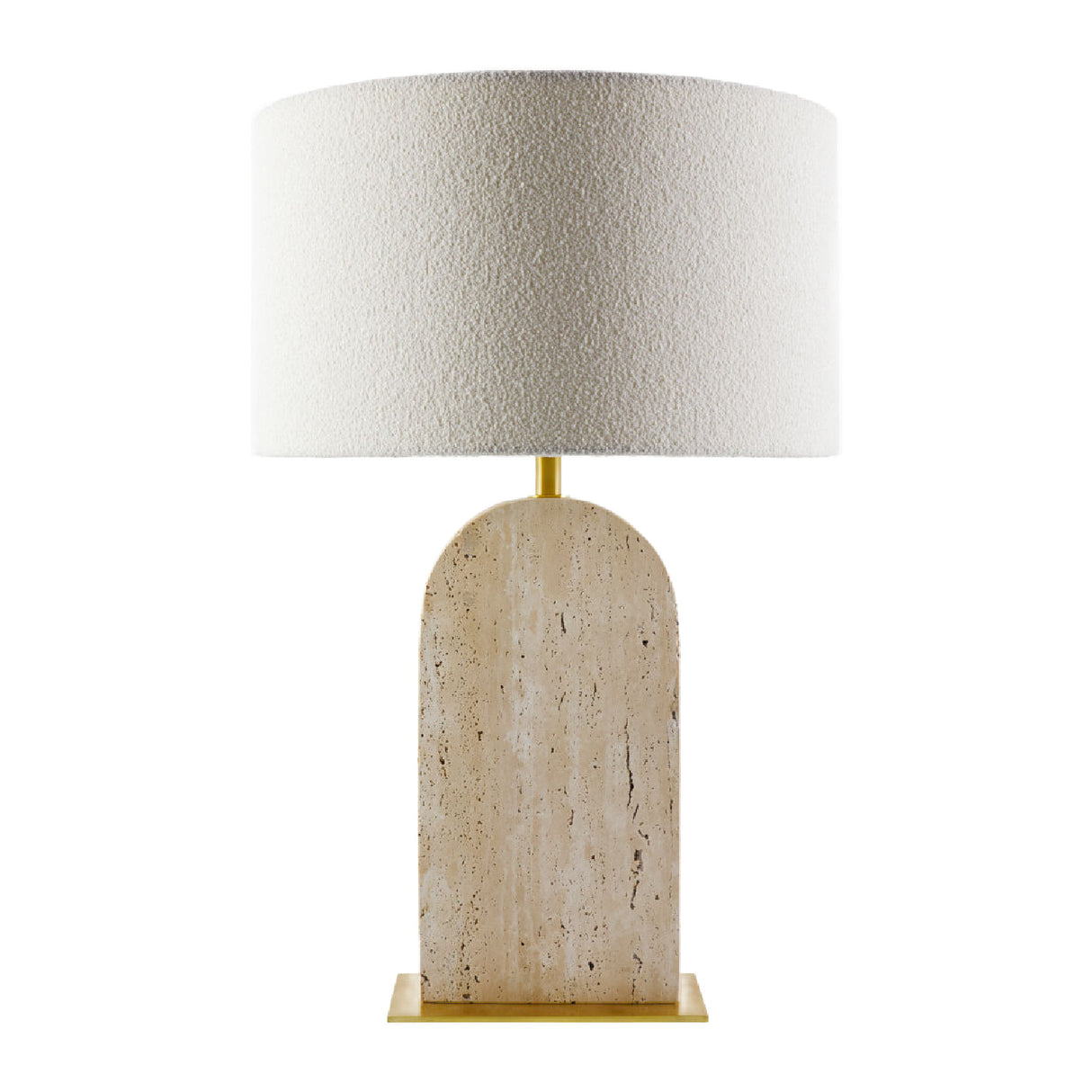 Beige Arched Travertine Table Lamp | Oroa.com