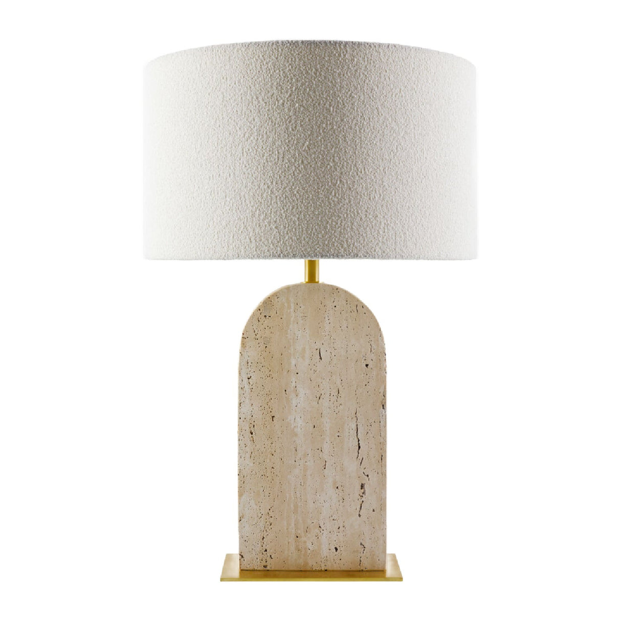 Modern European furniture - Beige Arched Travertine Table Lamp - www.oroa.com