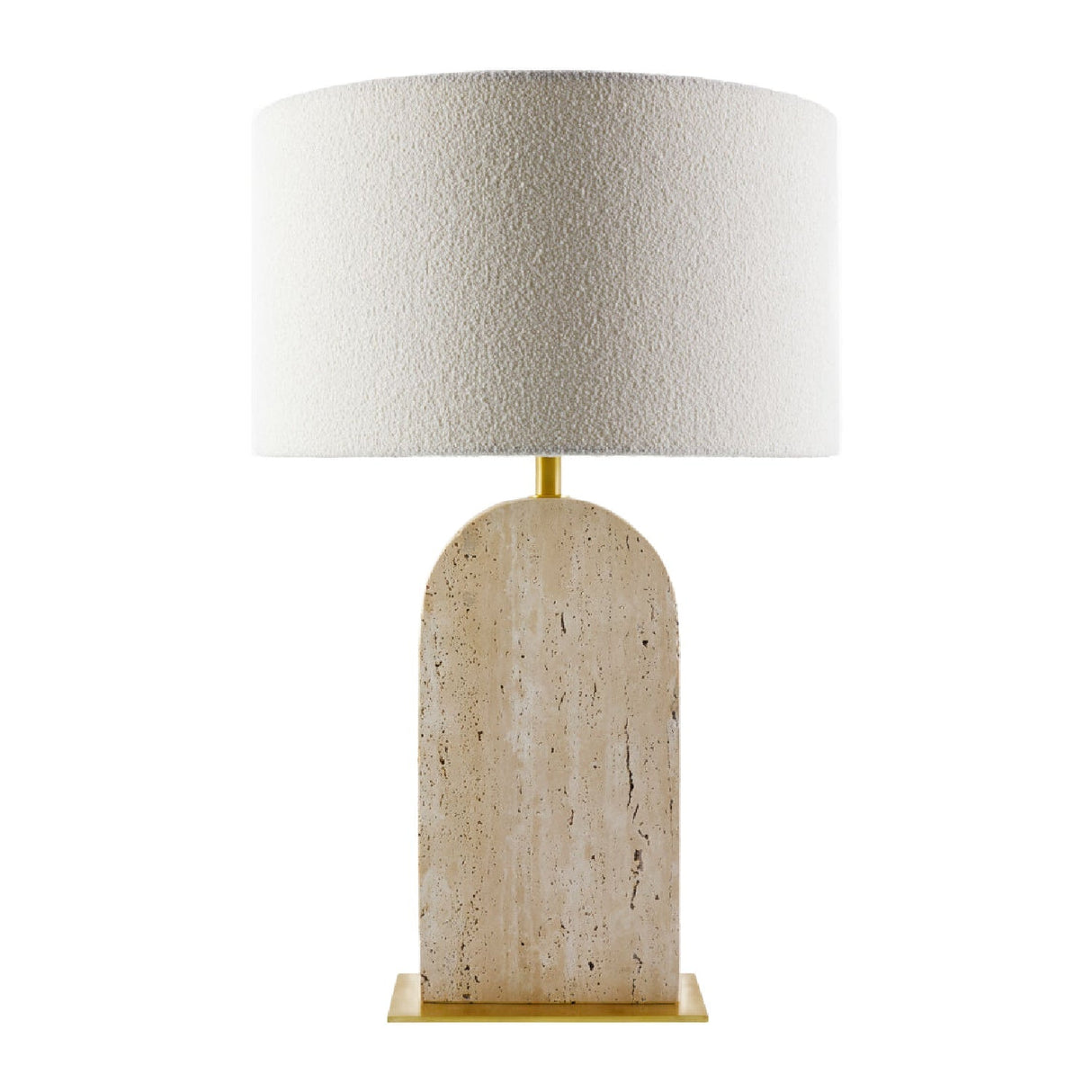 Modern European furniture - Beige Arched Travertine Table Lamp - www.oroa.com