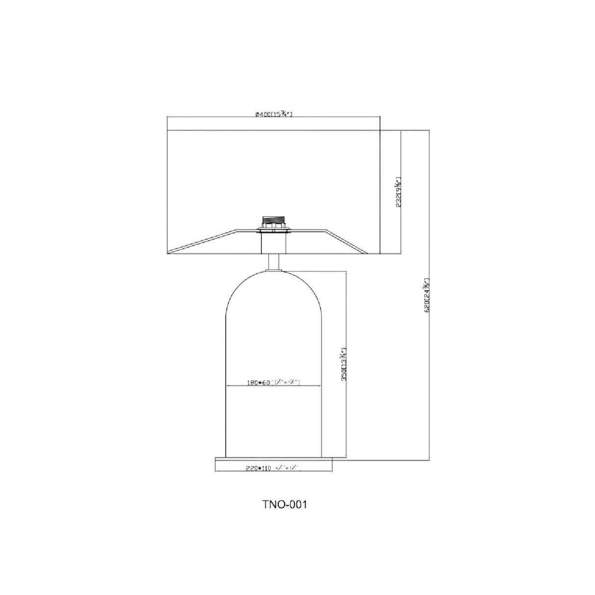 Beige Arched Travertine Table Lamp | Oroa.com