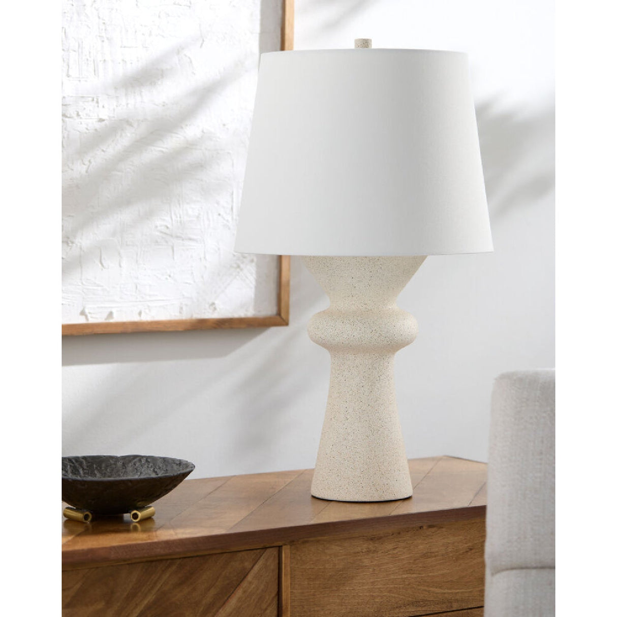 Modern European furniture - White Modern Accent Table Lamp - www.oroa.com