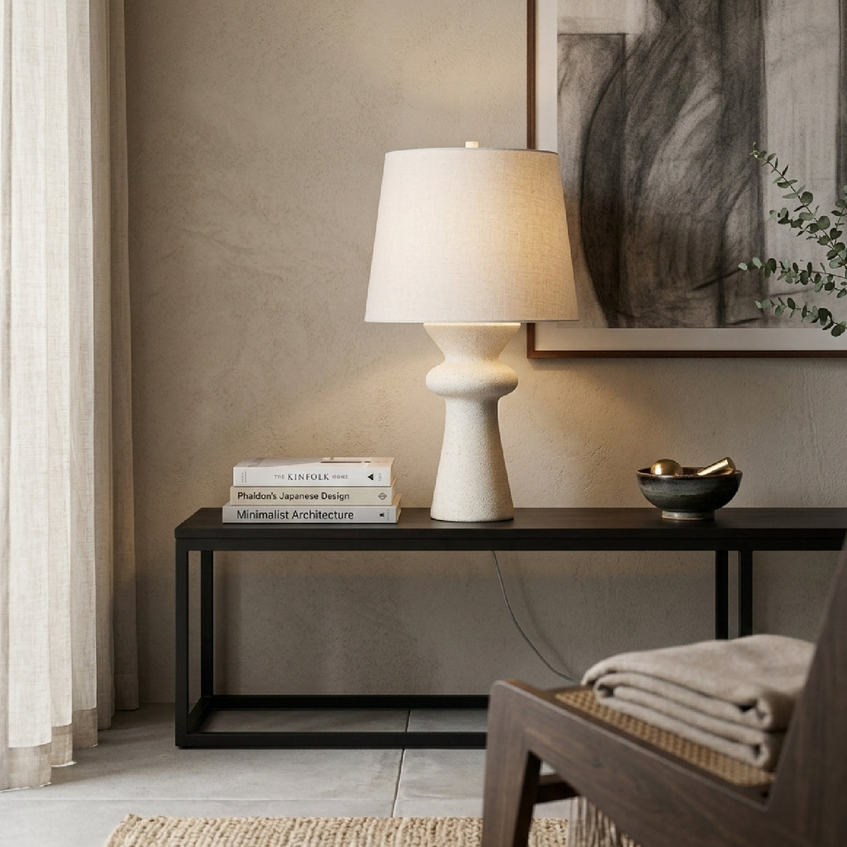 White Modern Accent Table Lamp | Oroa.com