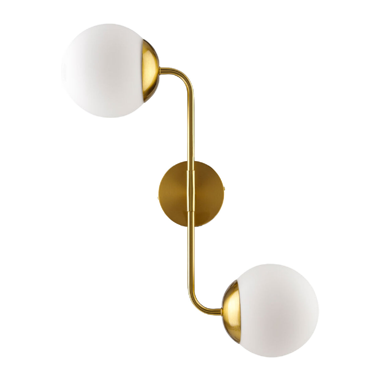 Modern European furniture - Double White Glass Wall Lamp - www.oroa.com