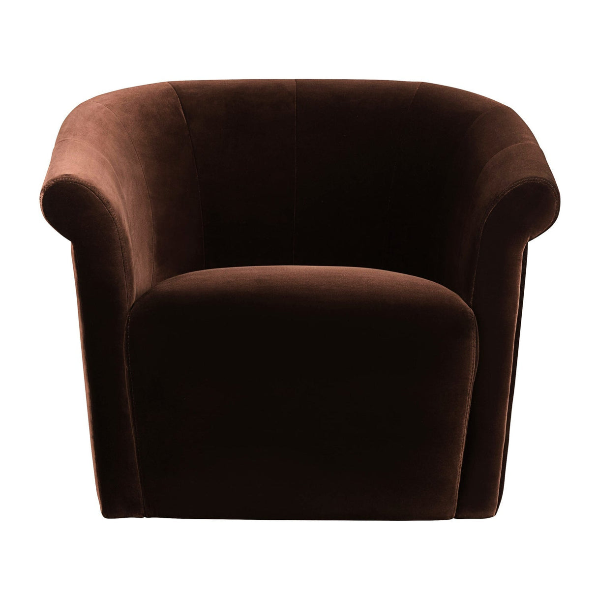 Modern European furniture - Brown Cotton Swivel Chair - www.oroa.com