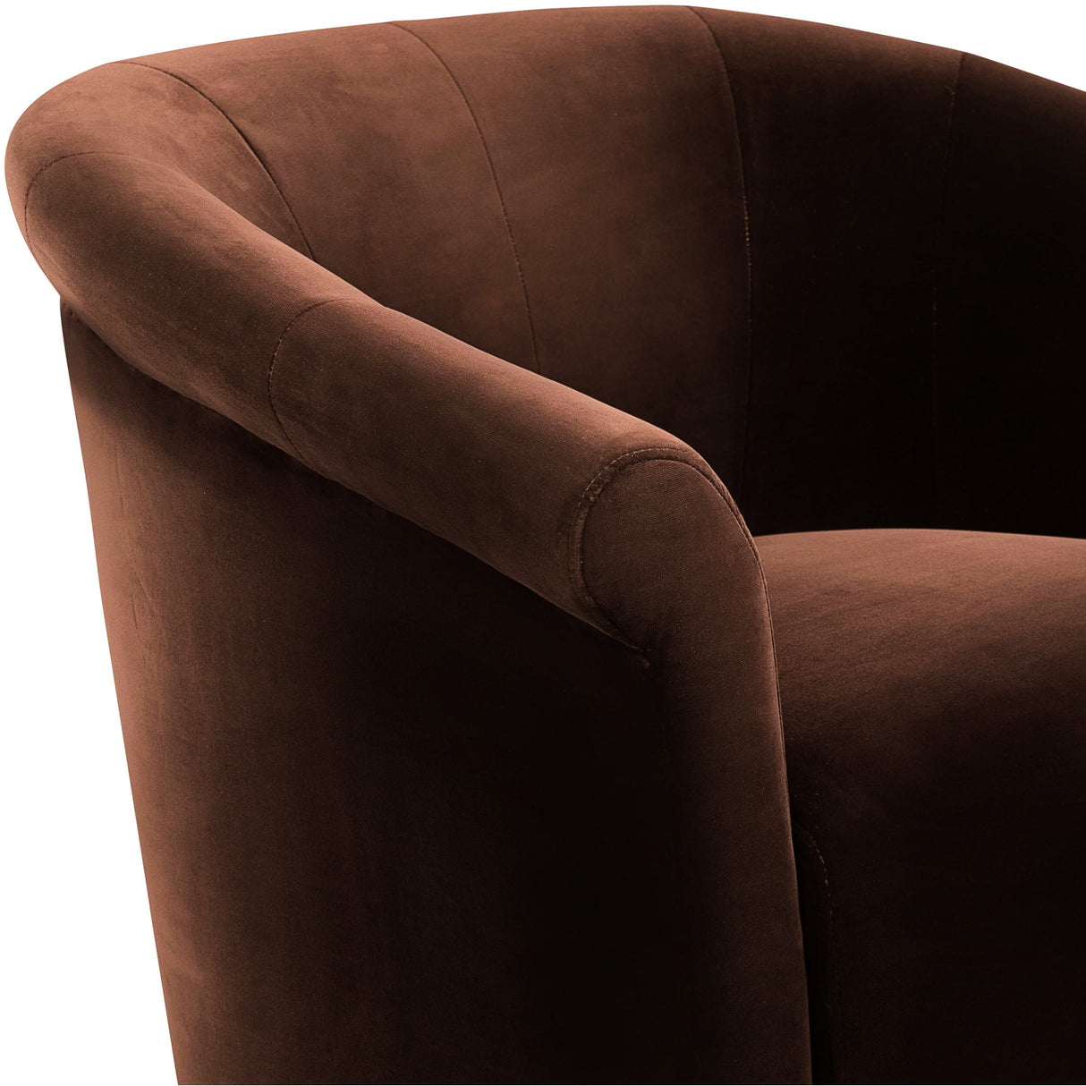 Brown Cotton Swivel Chair | Oroa.com