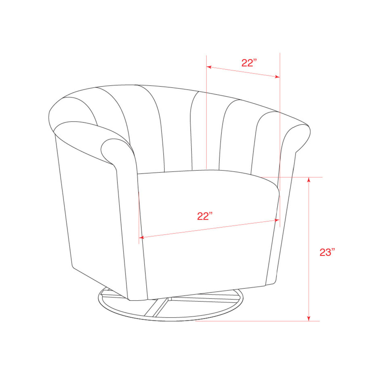 Brown Cotton Swivel Chair | Oroa.com