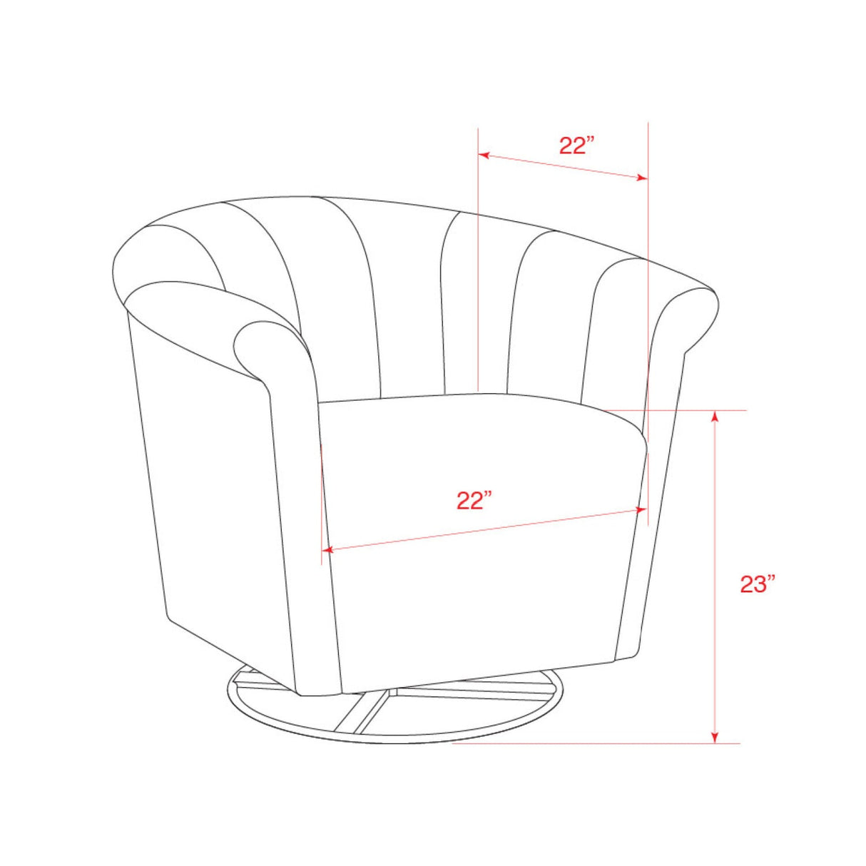 Modern European furniture - Brown Cotton Swivel Chair - www.oroa.com