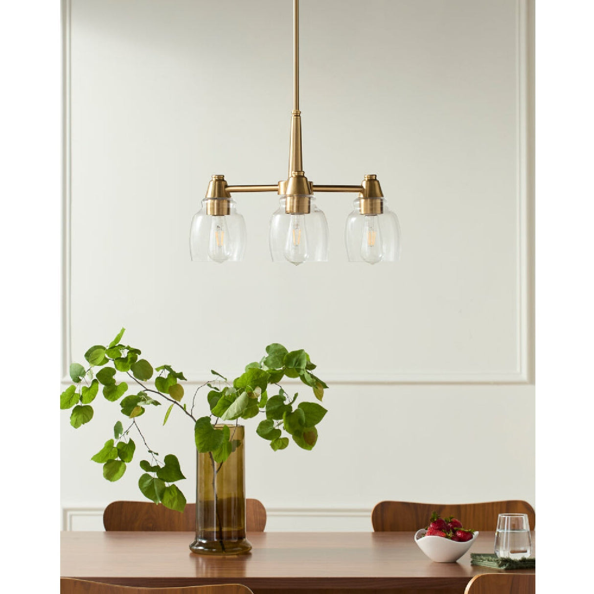 Modern European furniture - Iron Framed Glass Chandelier - www.oroa.com