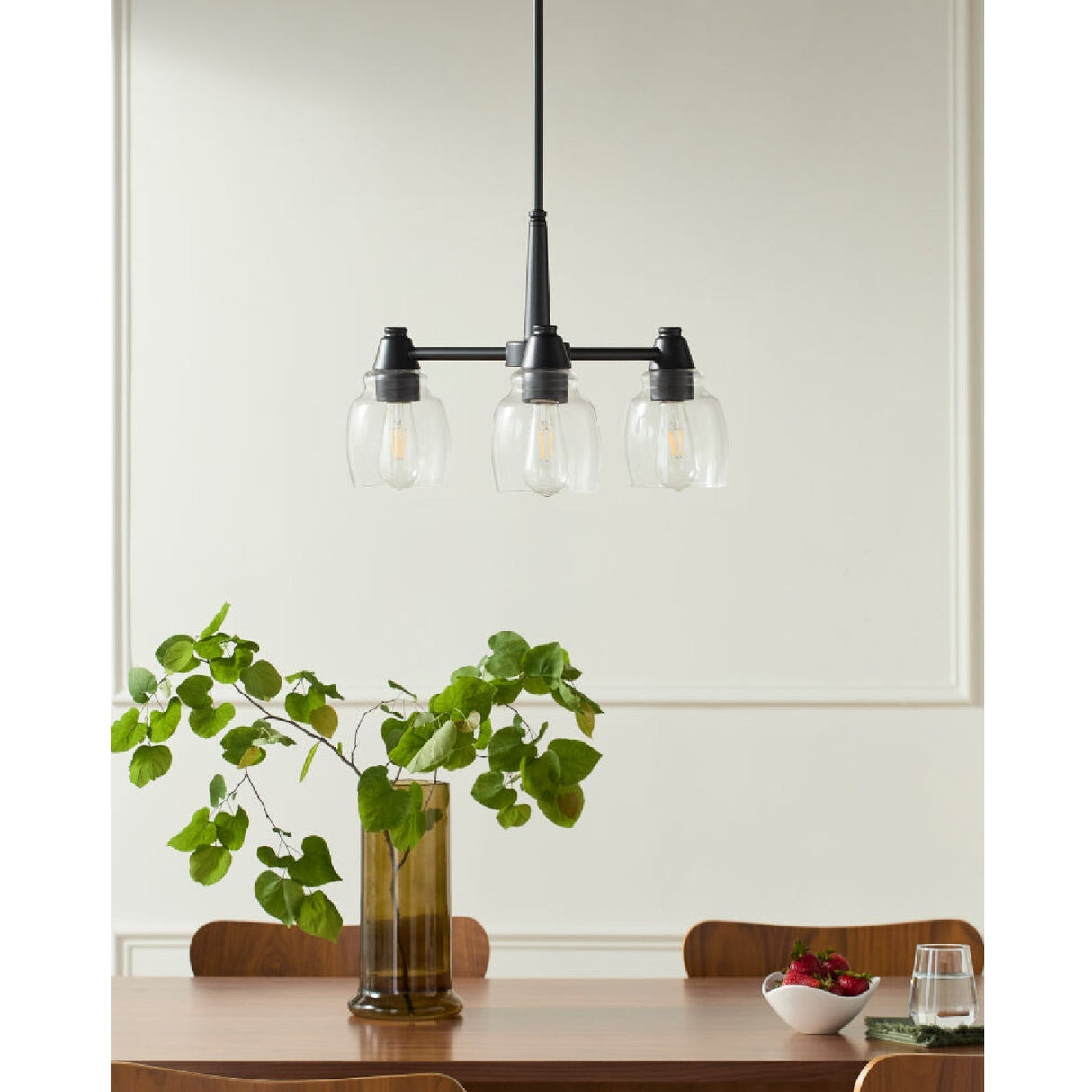 Modern European furniture - Iron Framed Glass Chandelier - www.oroa.com