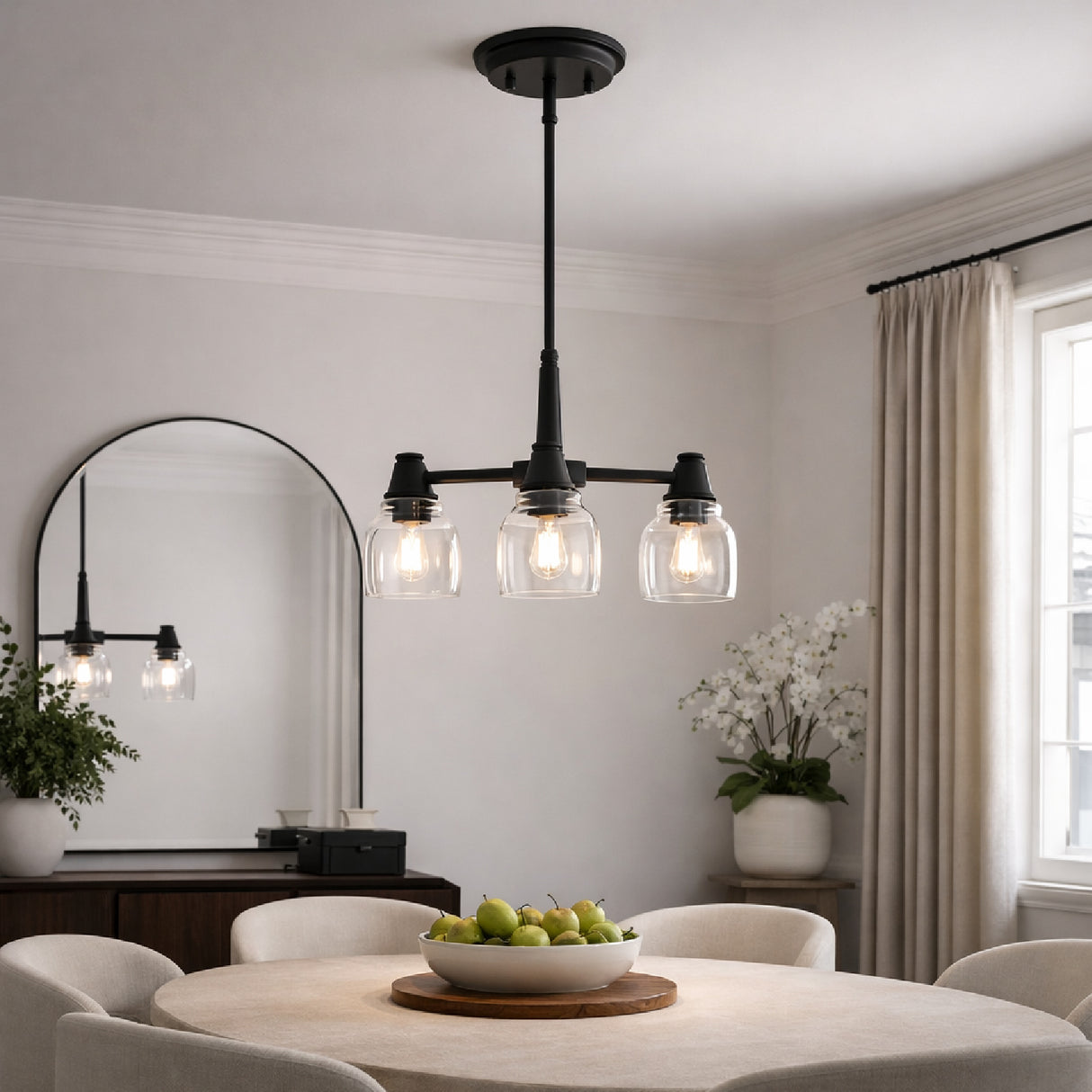 Iron Framed Glass Chandelier | Oroa.com