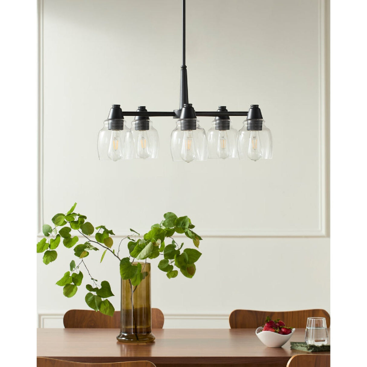 Modern European furniture - Iron Framed Glass Chandelier - www.oroa.com
