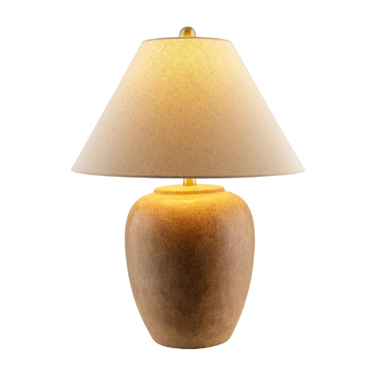 Modern European furniture - Glazed Brown Ceramic Table Lamp - www.oroa.com