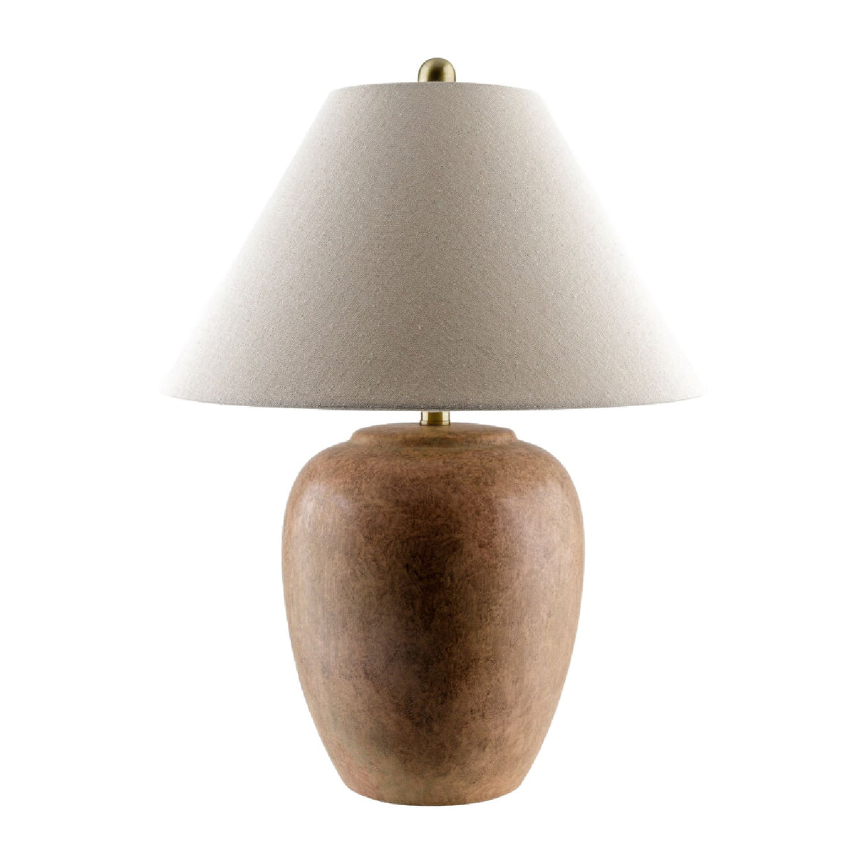 Modern European furniture - Glazed Brown Ceramic Table Lamp - www.oroa.com
