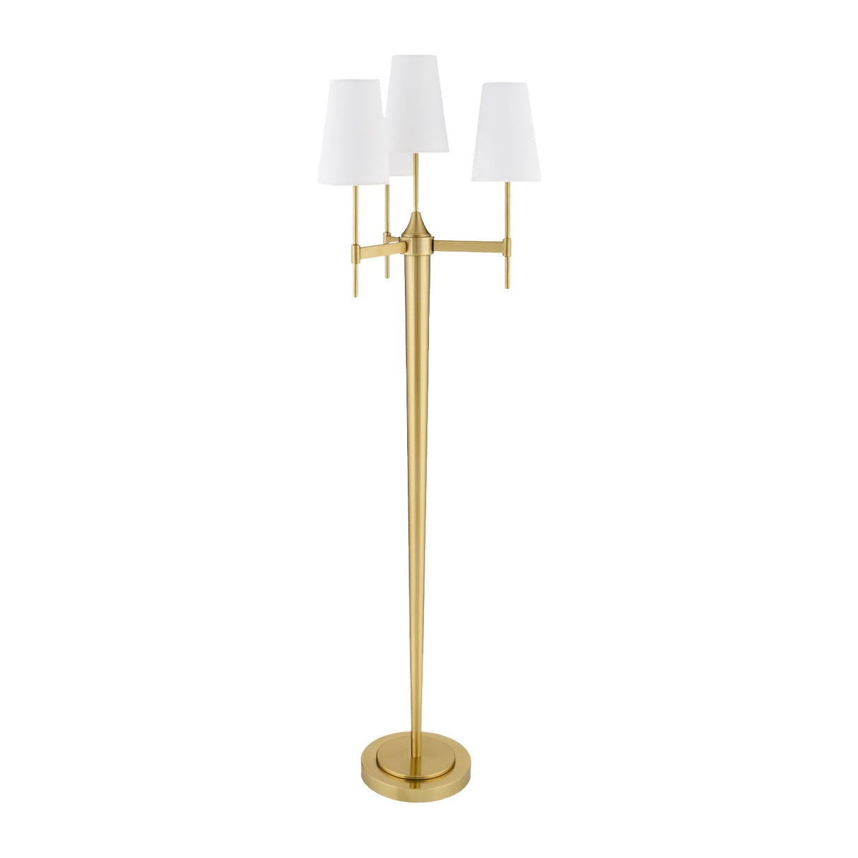 Modern European furniture - White Linen 3-Light Floor Lamp - www.oroa.com