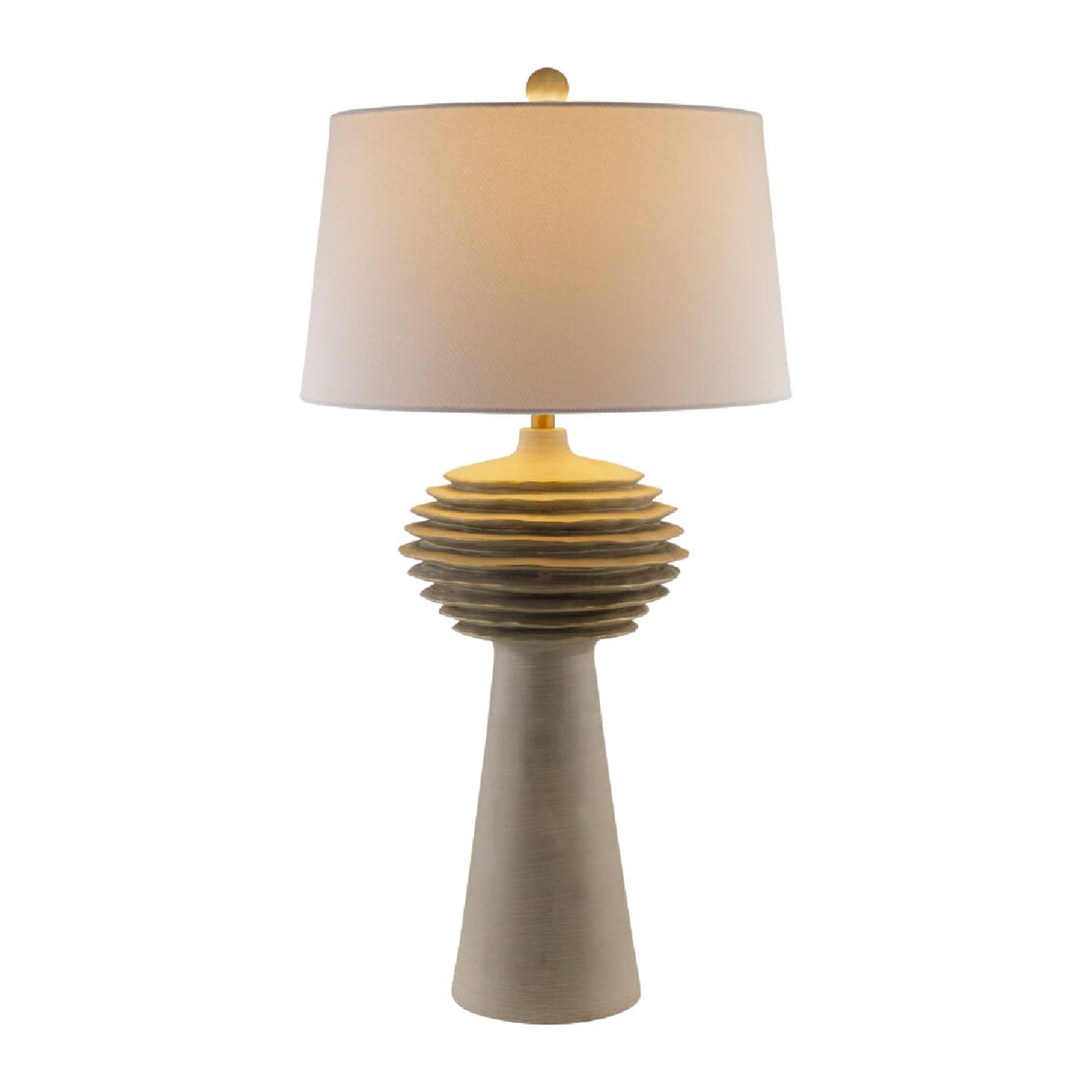 Modern European furniture - Gray Sculptured Accent Table Lamp - www.oroa.com