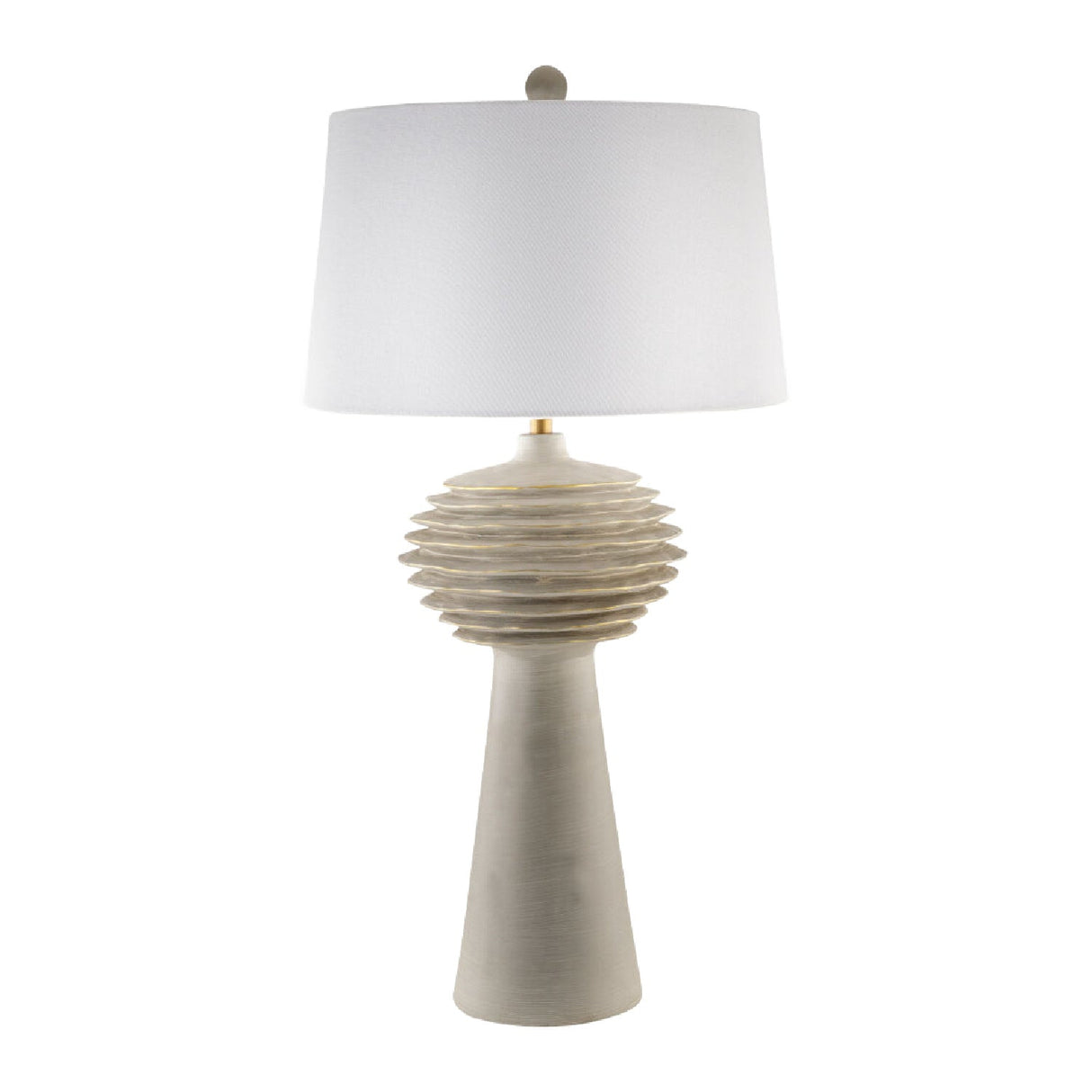 Modern European furniture - Gray Sculptured Accent Table Lamp - www.oroa.com