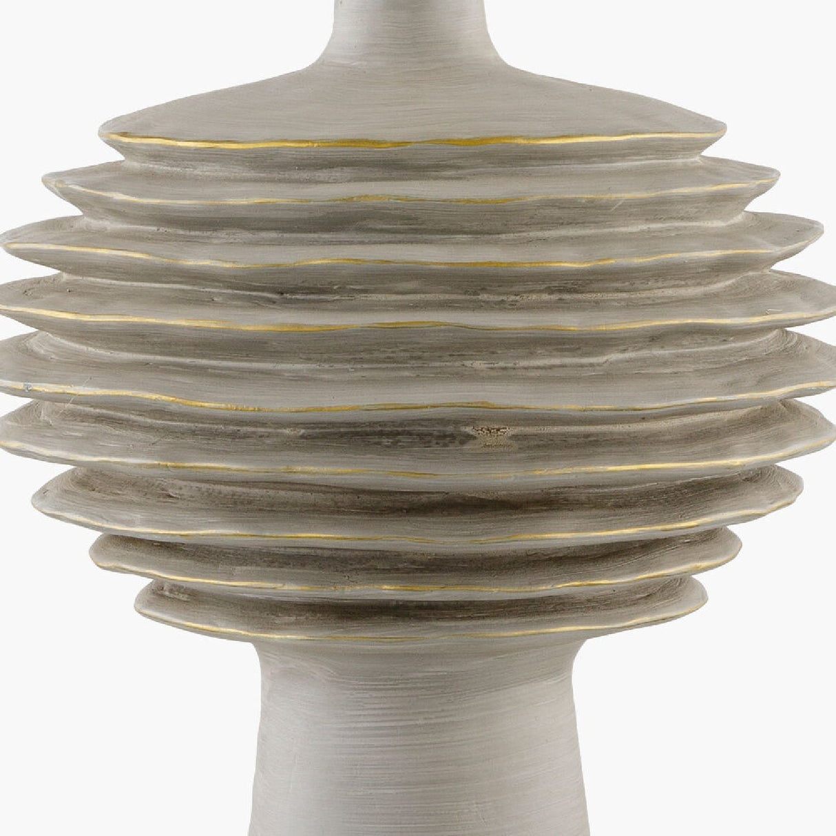 Modern European furniture - Gray Sculptured Accent Table Lamp - www.oroa.com
