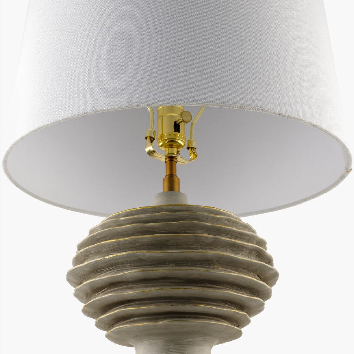 Modern European furniture - Gray Sculptured Accent Table Lamp - www.oroa.com